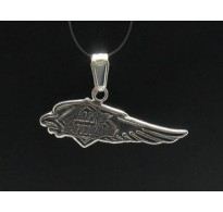 PE000442 Stylish Sterling silver pendant 925 solid eagle head biker harley