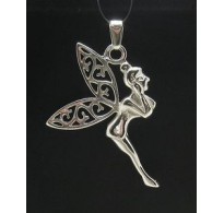 PE000628 Sterling silver pendant solid 925 Fairy