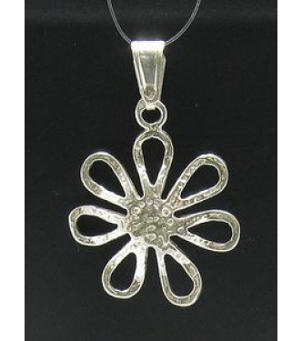 PE000402 Stylish Sterling silver pendant 925 solid flower charm