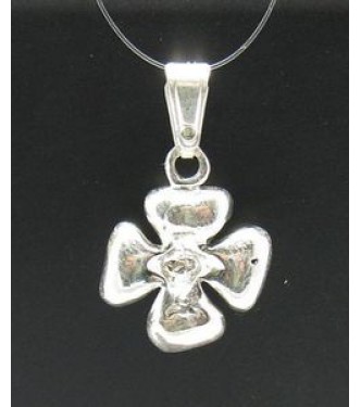 PE000404 Stylish Sterling silver pendant 925 solid flower charm