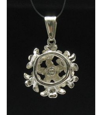 PE000403 Stylish Sterling silver pendant 925 solid flower charm