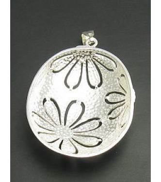 PE000177 Stylish Sterling silver pendant 925 Big Flower solid