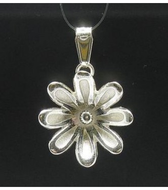 PE000308 Stylish Sterling silver pendant 925 charm flower solid
