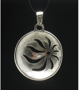 PE000631 Stylish Sterling silver pendant solid 925 Flower handmade