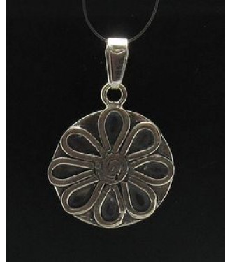 PE000496 Stylish Sterling silver pendant 925 solid charm flower