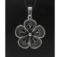 PE000544 Sterling silver pendant flower 925 solid