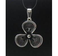 PE000543 Sterling silver pendant flower 925 solid