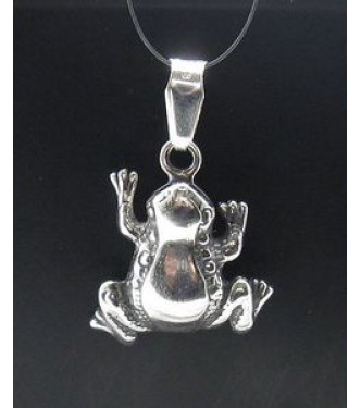 PE000520 Stylish Sterling silver pendant charm Frog 925 solid