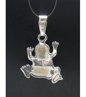 PE000520 Stylish Sterling silver pendant charm Frog 925 solid