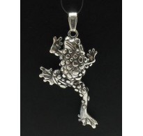 PE000410 Stylish Sterling silver pendant 925 frog handmade
