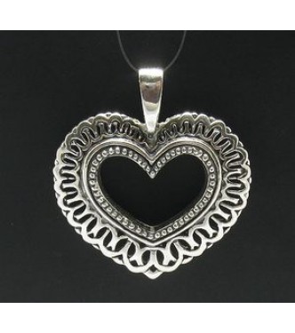 PE000101 STERLING SILVER PENDANT HEART BIG QUALITY 925 NEW