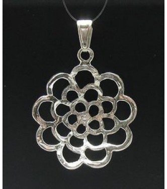 PE000429 Stylish Sterling silver pendant 925 solid huge flower