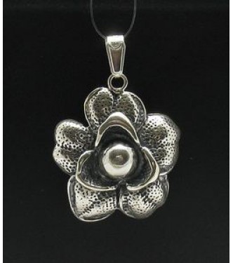 PE000468 Stylish Sterling silver pendant 925 solid huge flower