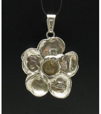 PE000468 Stylish Sterling silver pendant 925 solid huge flower