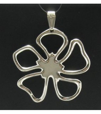 PE000297 Stylish Sterling silver pendant 925 charm flower solid