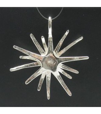 PE000389 STERLING SILVER PENDANT HUGE FLOWER QUALITY 925 NEW