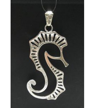 PE000396 Stylish Sterling silver pendant 925 solid huge sea horse