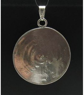 PE000471 Stylish Sterling silver pendant 925 solid huge spiral handmade