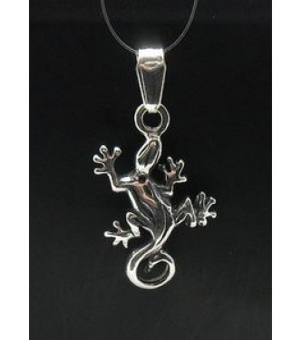 PE000523 Sterling silver pendant salamander gecko 925 solid