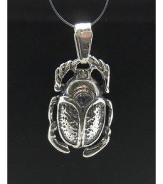 PE000488 Stylish Sterling silver pendant 925 solid scarab charm handmade