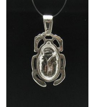 PE000488 Stylish Sterling silver pendant 925 solid scarab charm handmade