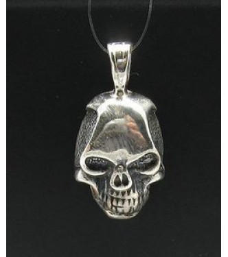 PE000408 Stylish Sterling silver pendant 925 skull gothic biker