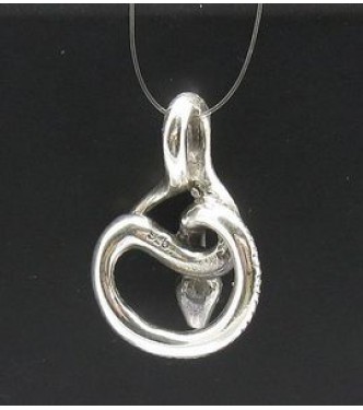 PE000381 STERLING SILVER PENDANT SNAKE 925 NEW CHARM QUALITY