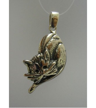 PE000791 Sterling Silver Pendant Solid 925 Cat