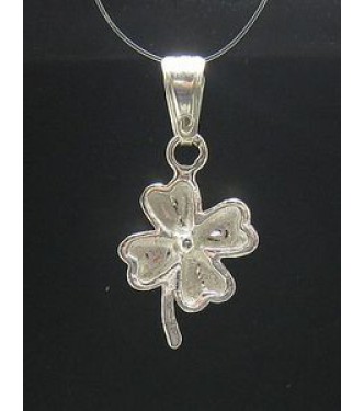PE000618 Sterling silver pendant solid 925 Clover Charm