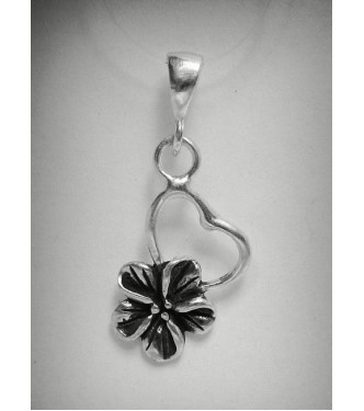 PE000873 Sterling Silver Pendant Solid 925 Flower