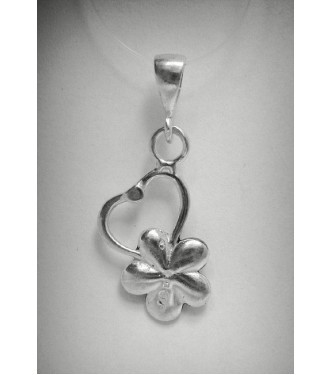 PE000873 Sterling Silver Pendant Solid 925 Flower