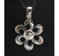 PE000699 Sterling silver pendant solid 925 flower
