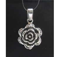 PE000708 Sterling silver pendant solid 925 flower