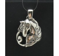 PE000653 Sterling silver pendant solid 925 Unicorn horse