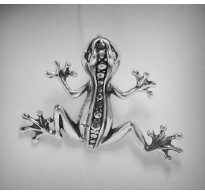 PE000853 Sterling Silver Pendant Solid 925 Frog