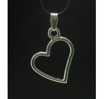 PE000596 Sterling silver pendant Heart solid 925