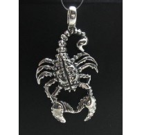 PE000698 Sterling silver pendant solid 925 scorpion