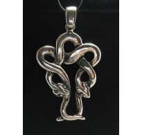 PE000702 Sterling silver pendant solid 925 snake