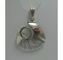PE000818 Sterling silver pendant solid 925 Spiral