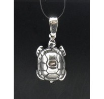 PE000522 Sterling silver pendant charm turtle 925 solid