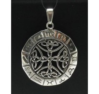 PE000436 Stylish Sterling silver pendant 925 solid zodiac celtic style