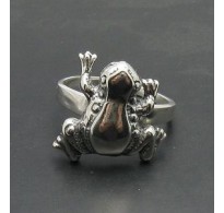 R000799 Genuine Stylish Sterling Silver Ring Frog Stamped Solid 925 Handmade Empress