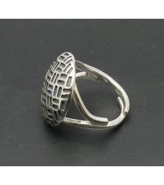 R000592 Sterling Silver Ring Hallmarked Solid 925 New Adjustable Size Handmade Empress