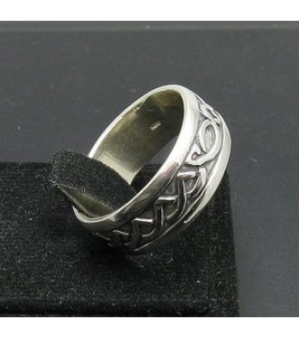 R000323 Sterling Silver Ring Band Celtic Genuine Solid 925 Handmade Perfect Quality