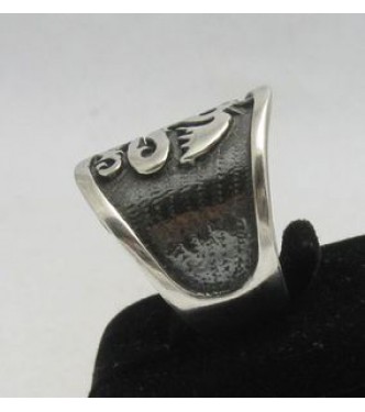 R000331 Sterling Silver Ring Dragon Band Hallmarked Genuine Solid 925 Handmade