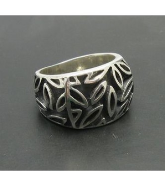 R000290 Genuine Sterling Silver Floral Ring Solid 925 Perfect Quality Handmade Empress