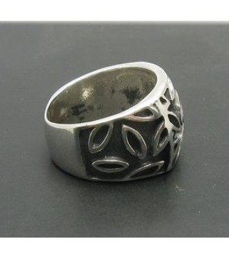 R000290 Genuine Sterling Silver Floral Ring Solid 925 Perfect Quality Handmade Empress