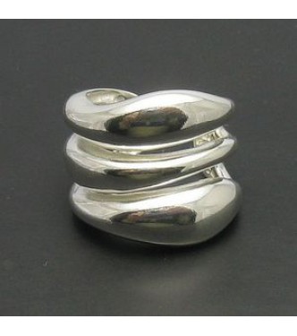 R000378 Sterling Silver Ring Band Solid 925 Adjustable Size Women's Nickel Free Empress