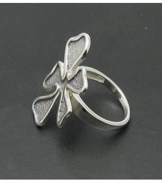 R000720 Sterling Silver Ring Flower Hallmarked Genuine Solid 925 Handmade Empress