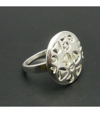 R000605 Sterling Silver Ring Genuine Hallmarked Solid 925 Flower Nickel Free Empress